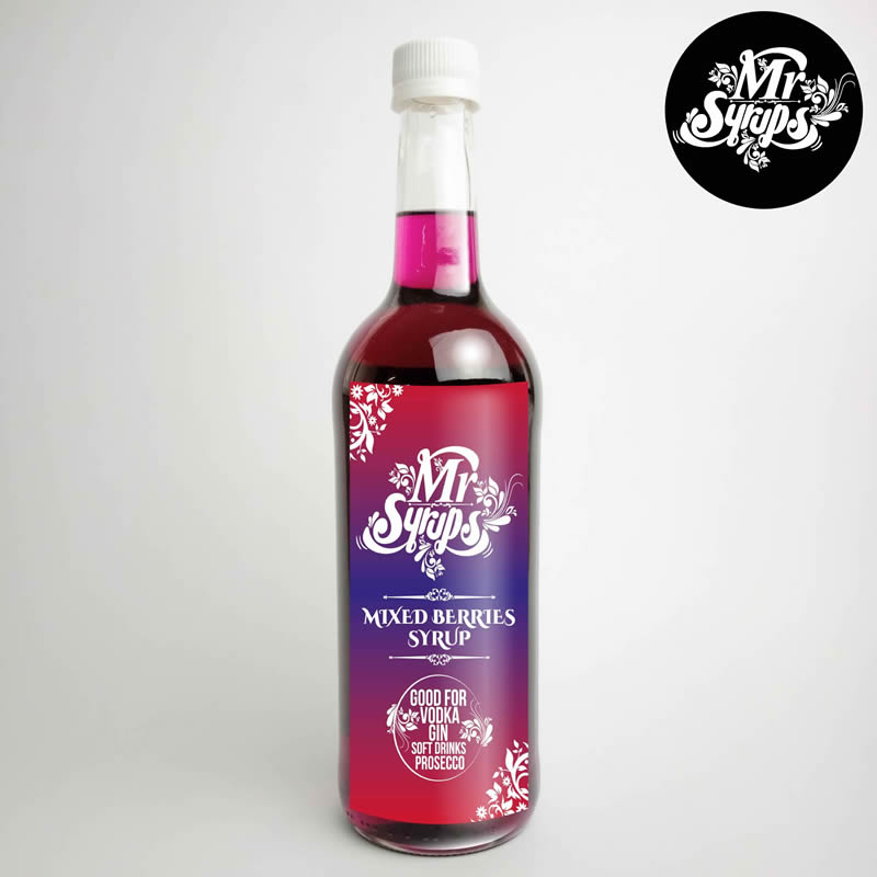 Mixed Berries Flavoured Drink Syrup 750ml - Mr Syrups